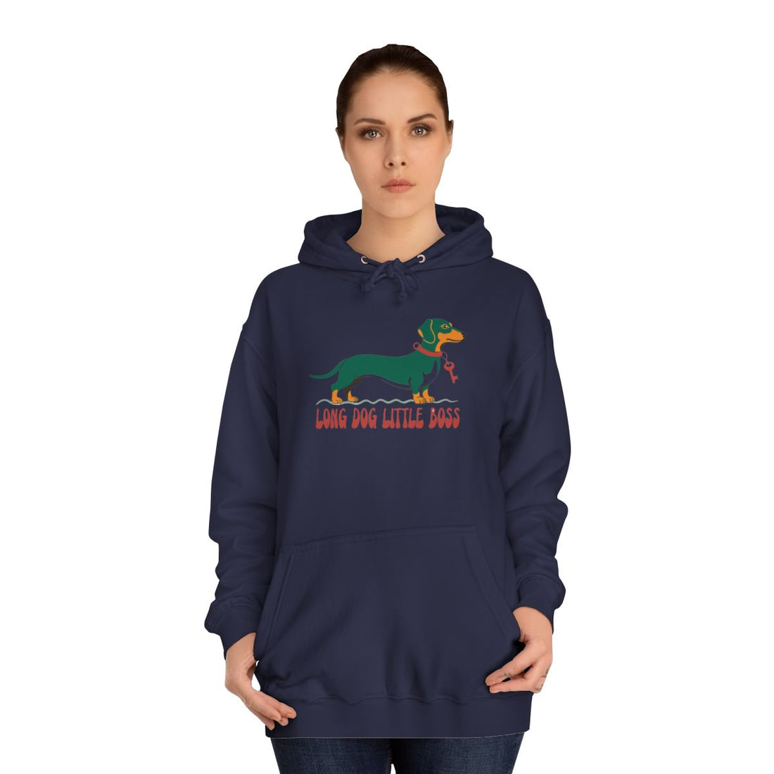 Oxford Navy — Lifestyle | Dachshund "Long Dog, Little Boss" Hoodie