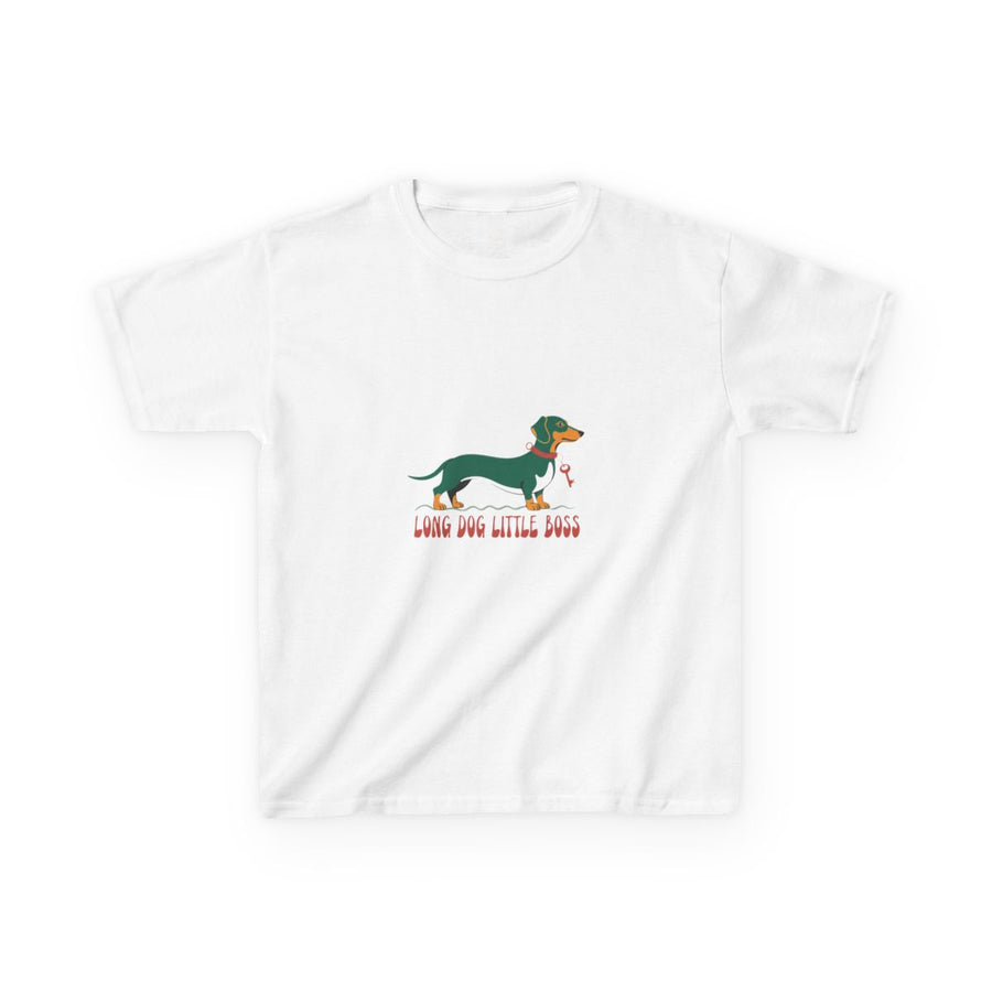 Dachshund "Long Dog, Little Boss" Kids Tee