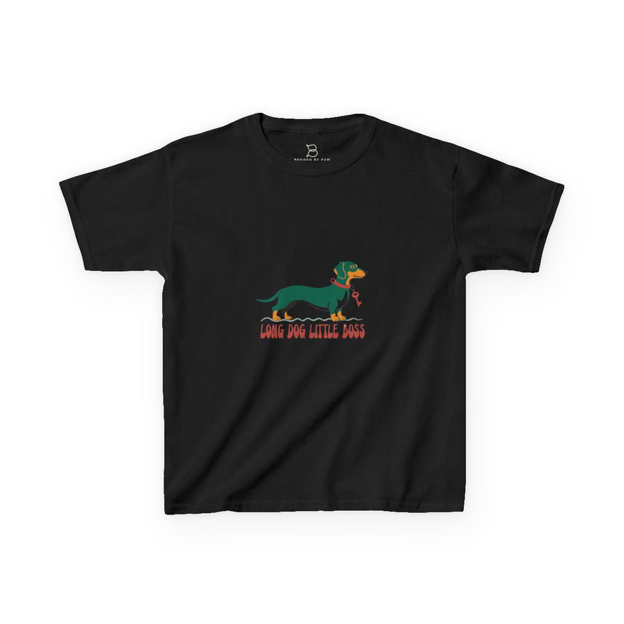 Dachshund "Long Dog, Little Boss" Kids Tee