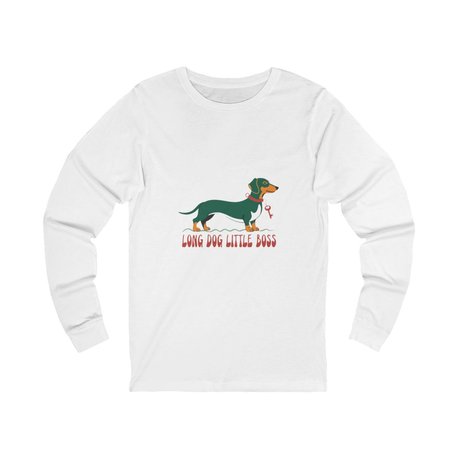 Dachshund "Long Dog, Little Boss" Long Sleeve Tee