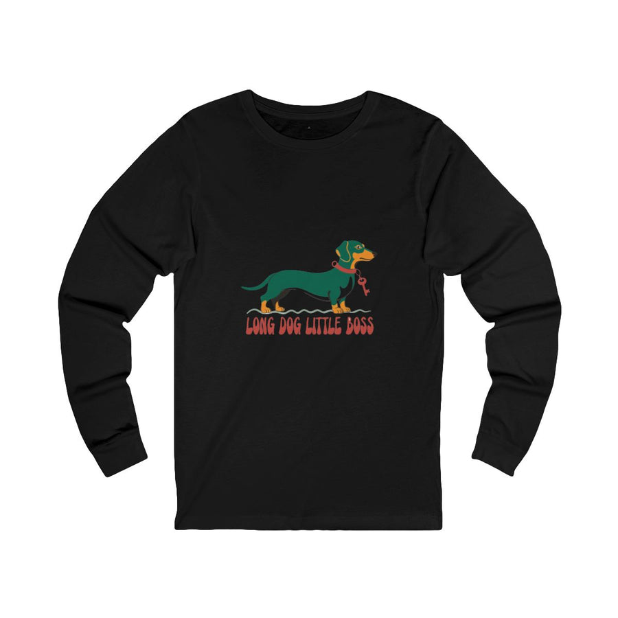 Dachshund "Long Dog, Little Boss" Long Sleeve Tee
