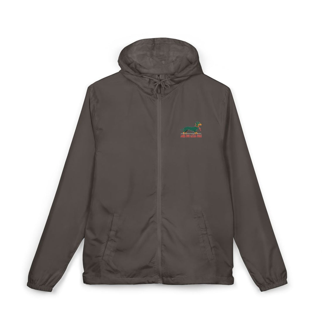 Graphite — Front | Dachshund Long Dog, Little Boss Windbreaker
