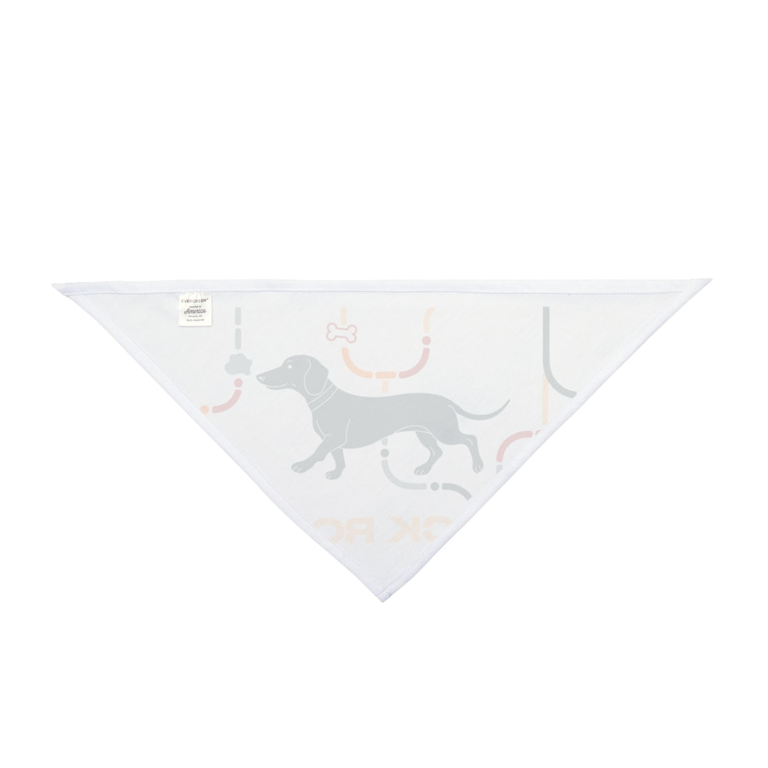 27" × 13" — Back | Dachshund Snack Route Bandana
