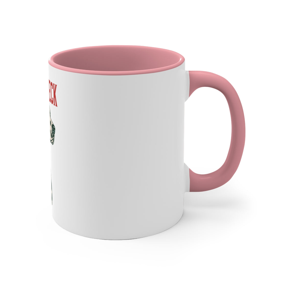 Pink — Right side | Dalmatian Spot Check Accent Mug
