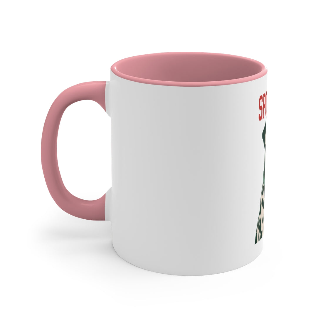 Pink — Left side | Dalmatian Spot Check Accent Mug
