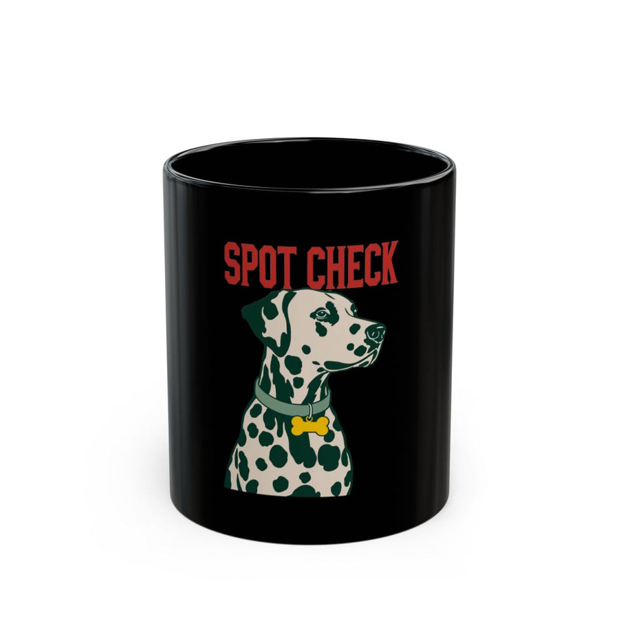 Dalmatian Spot Check Black Mug