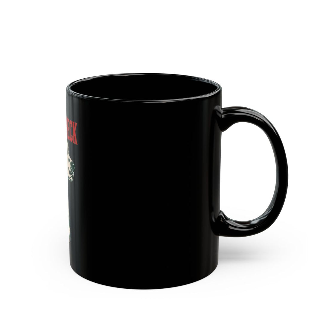 11oz — Right side | Dalmatian Spot Check Black Mug