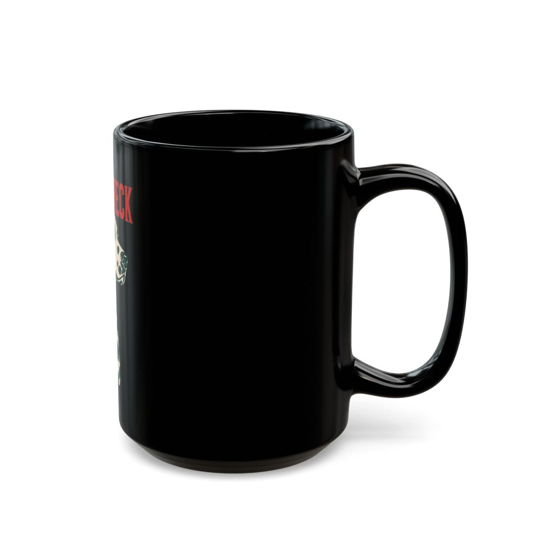 15oz — Right side | Dalmatian Spot Check Black Mug