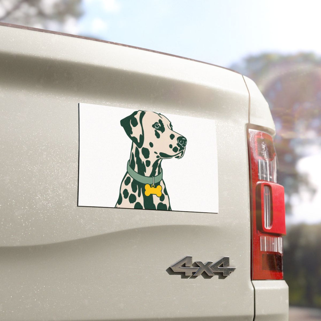 7.5'' × 4.5'' — Detail | Dalmatian Spot Check Car Magnet