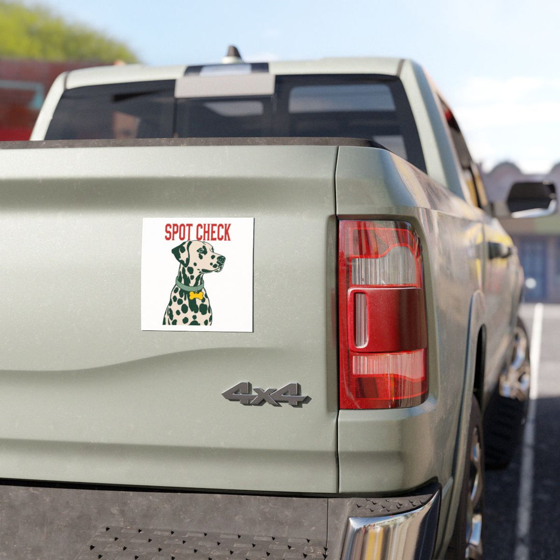 5'' × 5'' — Lifestyle | Dalmatian Spot Check Car Magnet