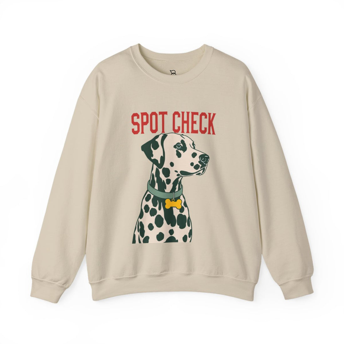 Sand — Front | Dalmatian Spot Check Crewneck
