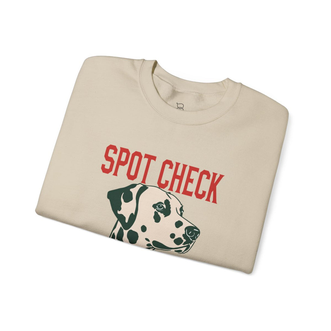 Sand — Folded | Dalmatian Spot Check Crewneck