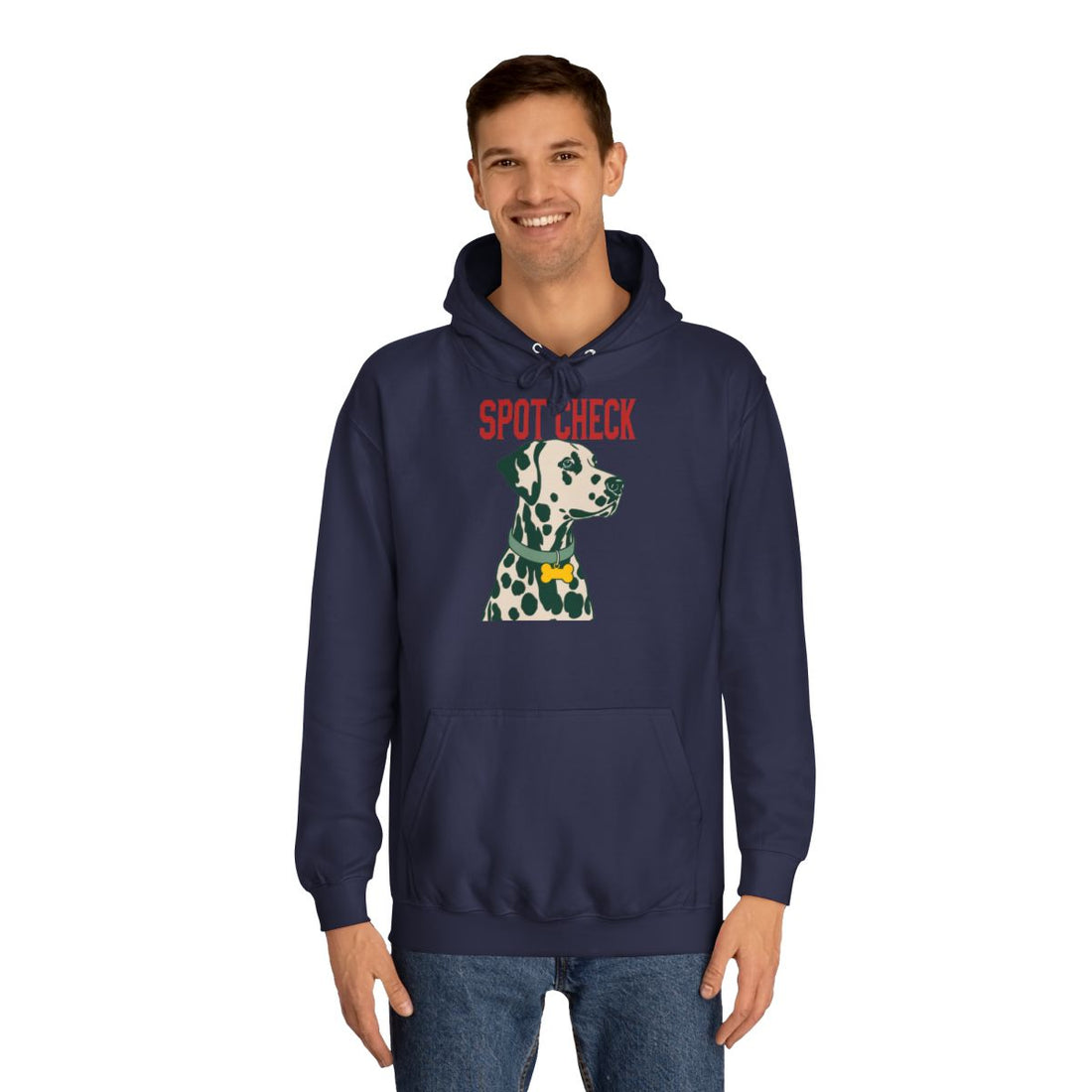 Oxford Navy — Lifestyle | Dalmatian Spot Check Hoodie