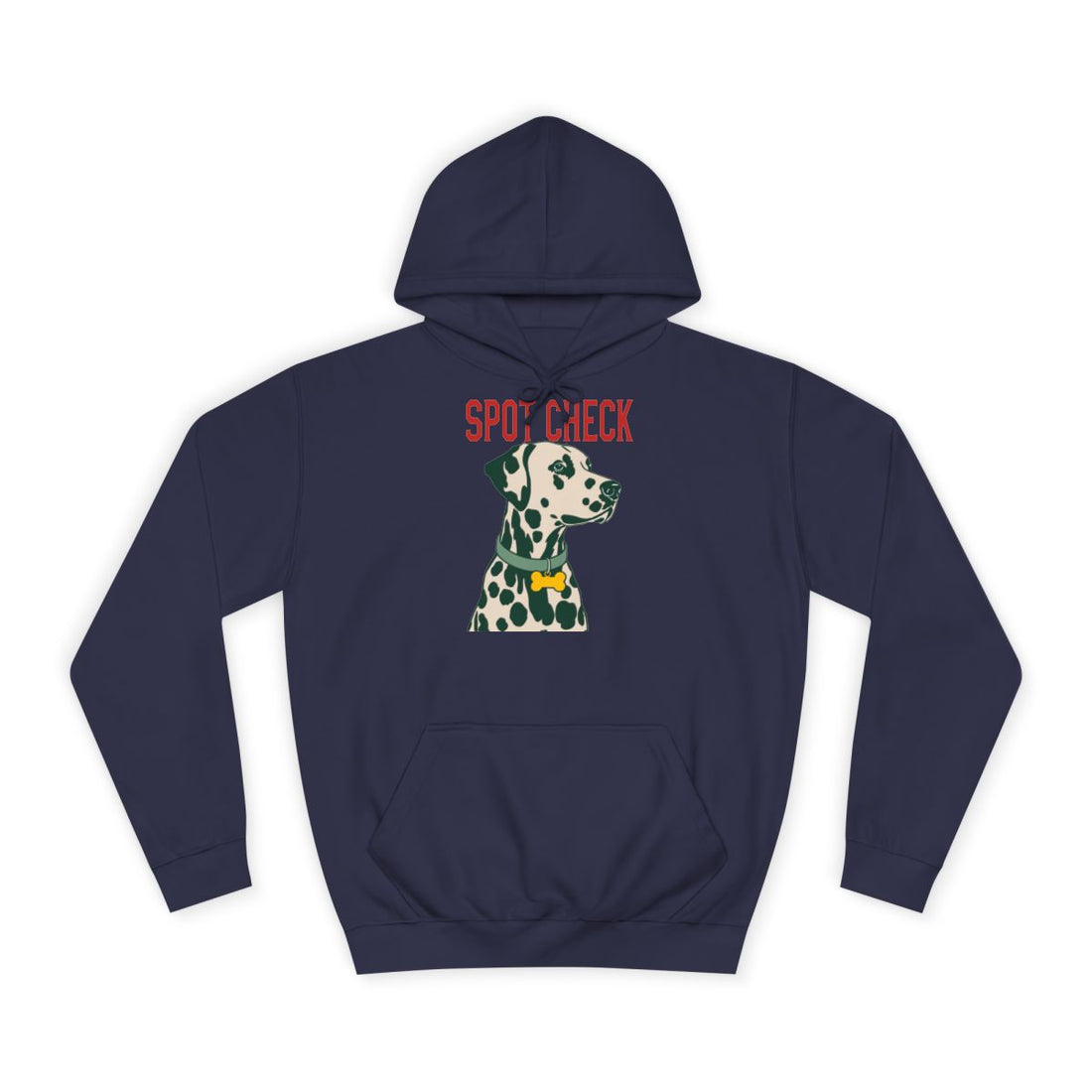 Oxford Navy — Front | Dalmatian Spot Check Hoodie
