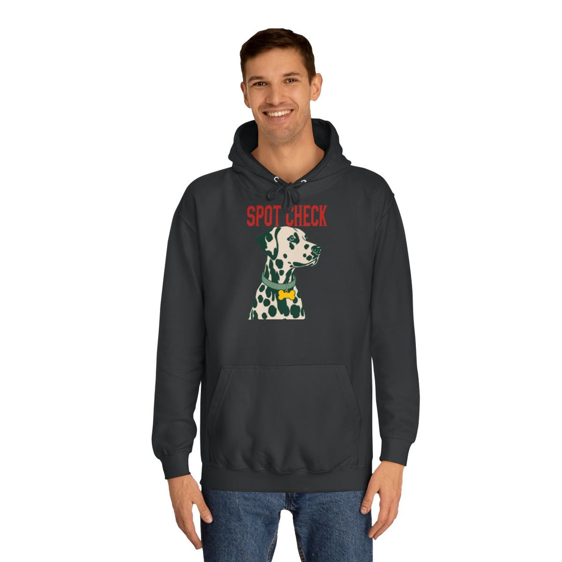 Jet Black — Lifestyle | Dalmatian Spot Check Hoodie