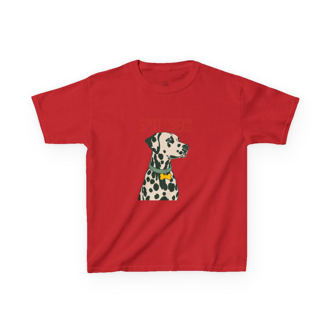 Red — Front | Dalmatian Spot Check Kids Tee