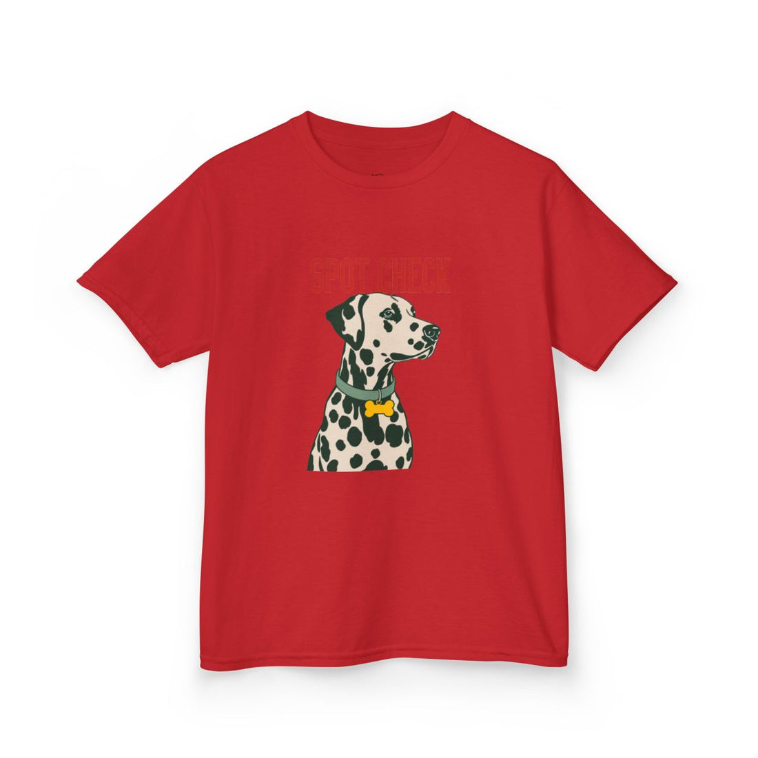 Red — Front | Dalmatian Spot Check Kids Tee