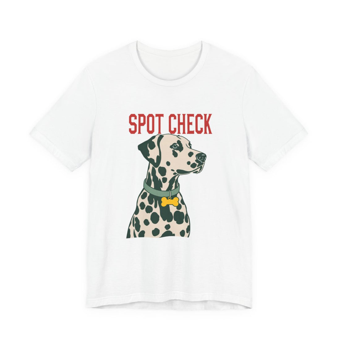 White — Front | Dalmatian Spot Check Men's Tee