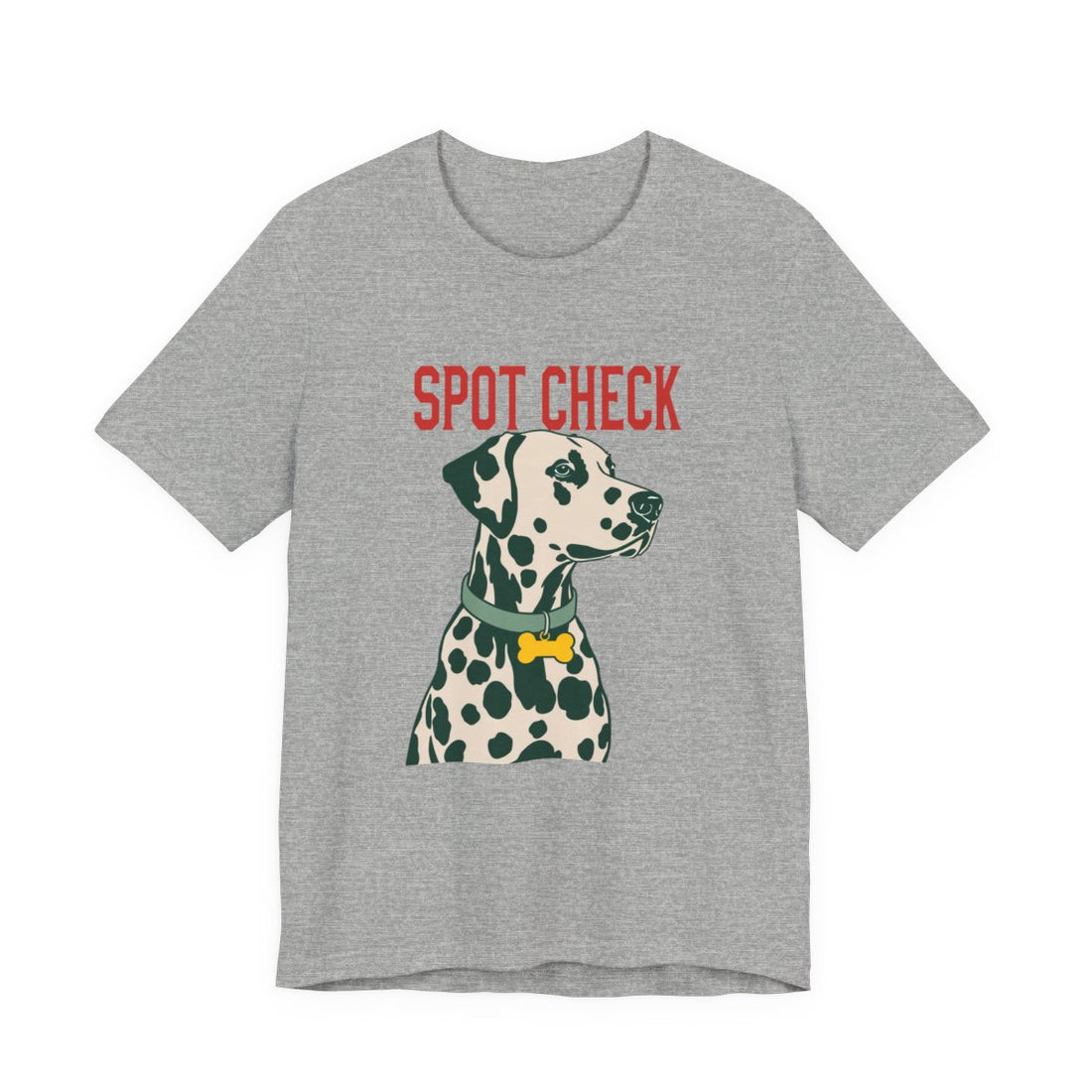 Athletic Heather — Front | Dalmatian Spot Check Men's Tee