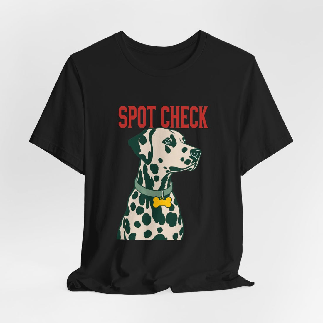 Black — Hanging | Dalmatian Spot Check Men's Tee