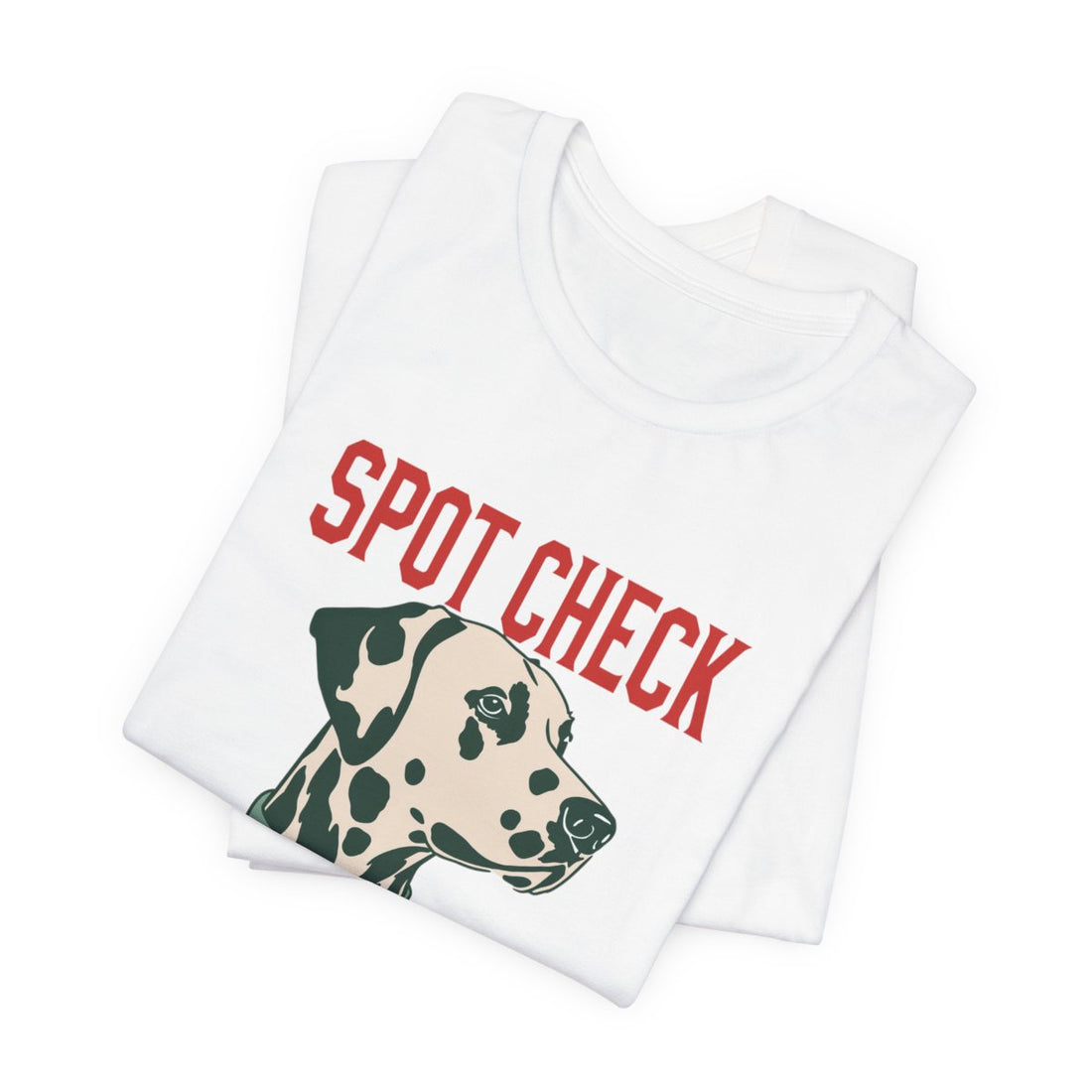 White — Folded | Dalmatian Spot Check Men's Tee