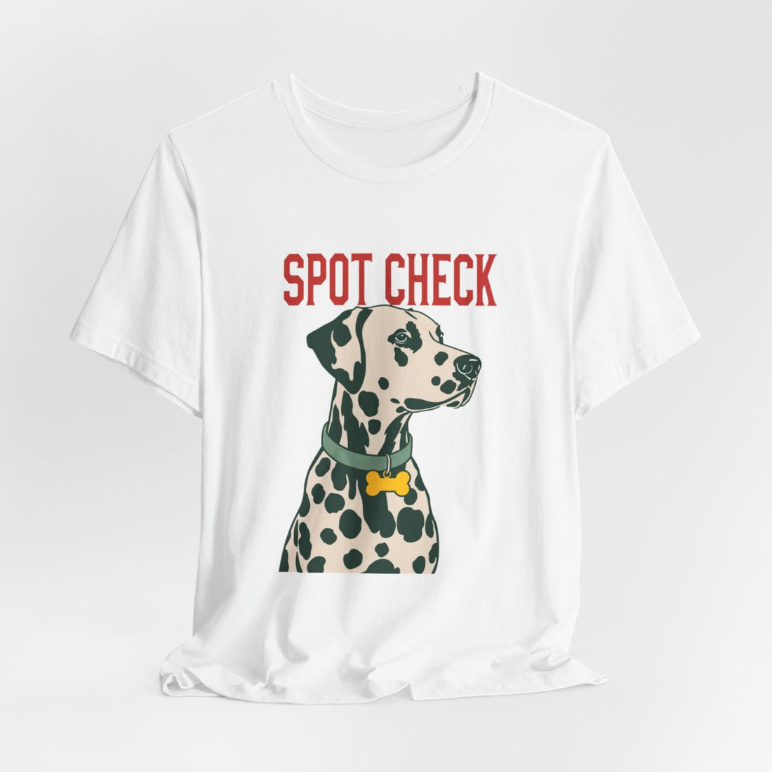 White — Hanging | Dalmatian Spot Check Men's Tee