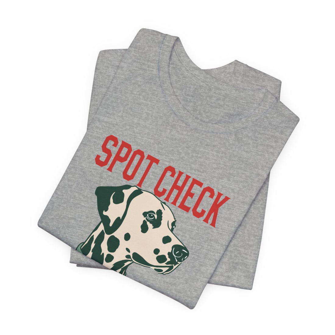 Athletic Heather — Folded | Dalmatian Spot Check Men's Tee
