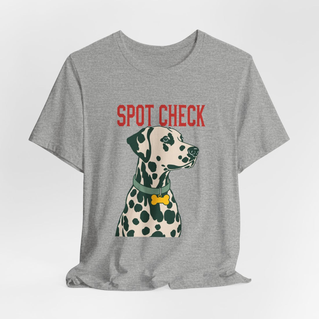 Athletic Heather — Hanging | Dalmatian Spot Check Men's Tee