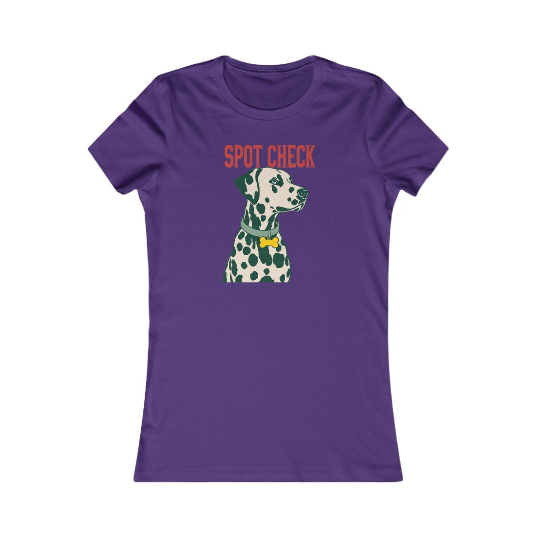 Team Purple — Front | Dalmatian Spot Check Women's Tee