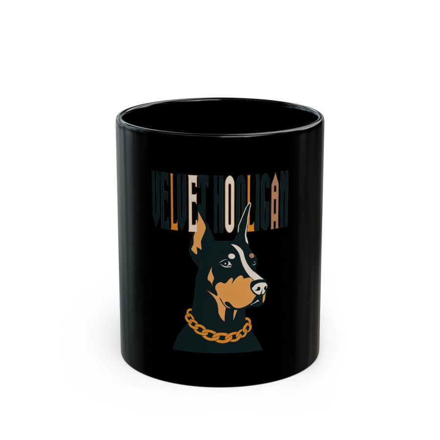 Doberman Velvet Hooligan Black Mug