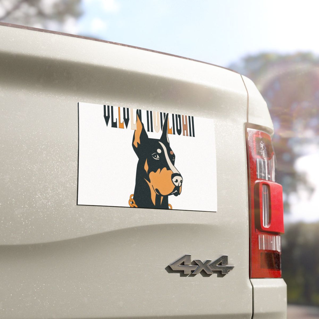 7.5'' × 4.5'' — Detail | Doberman Velvet Hooligan Car Magnet
