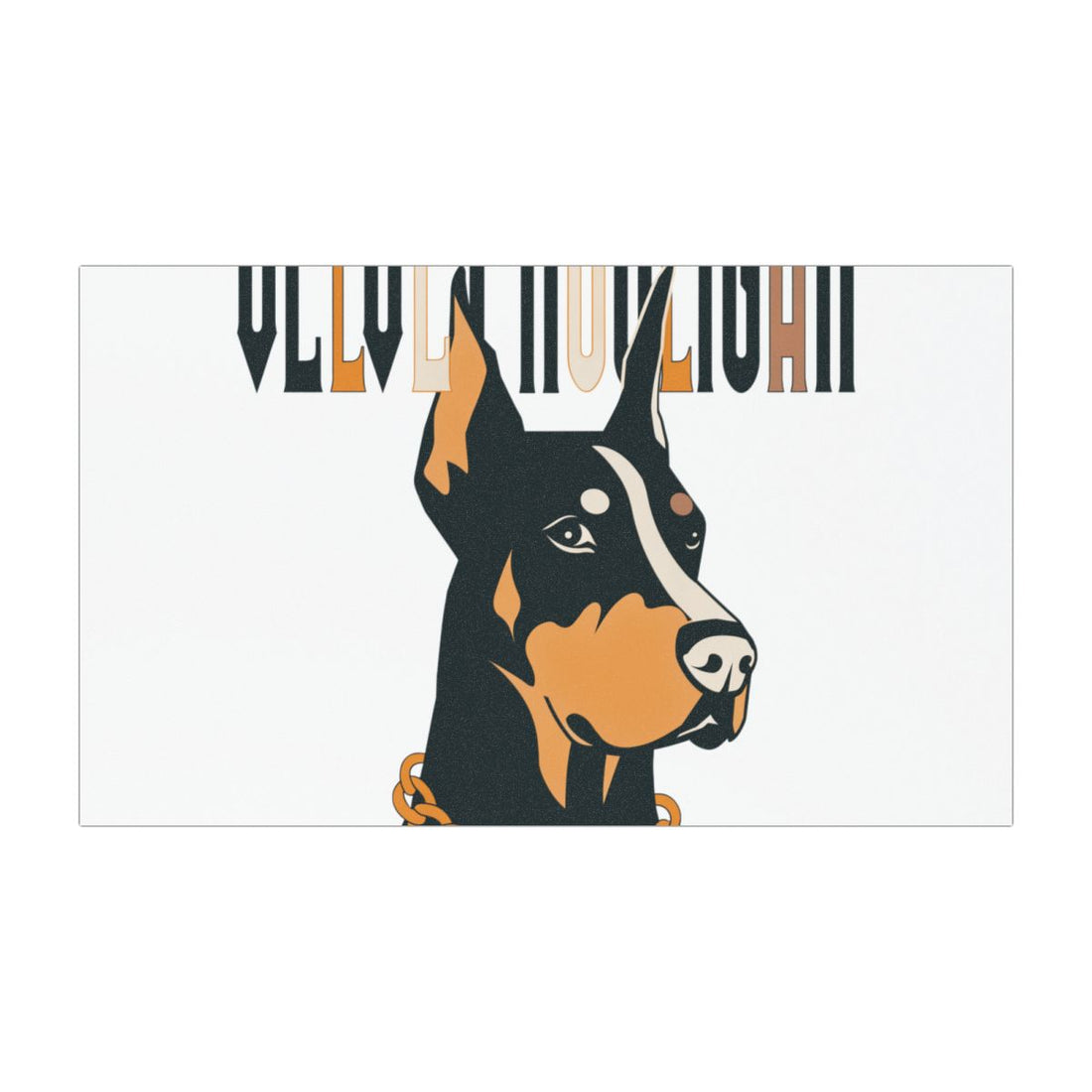 7.5'' × 4.5'' — Front | Doberman Velvet Hooligan Car Magnet