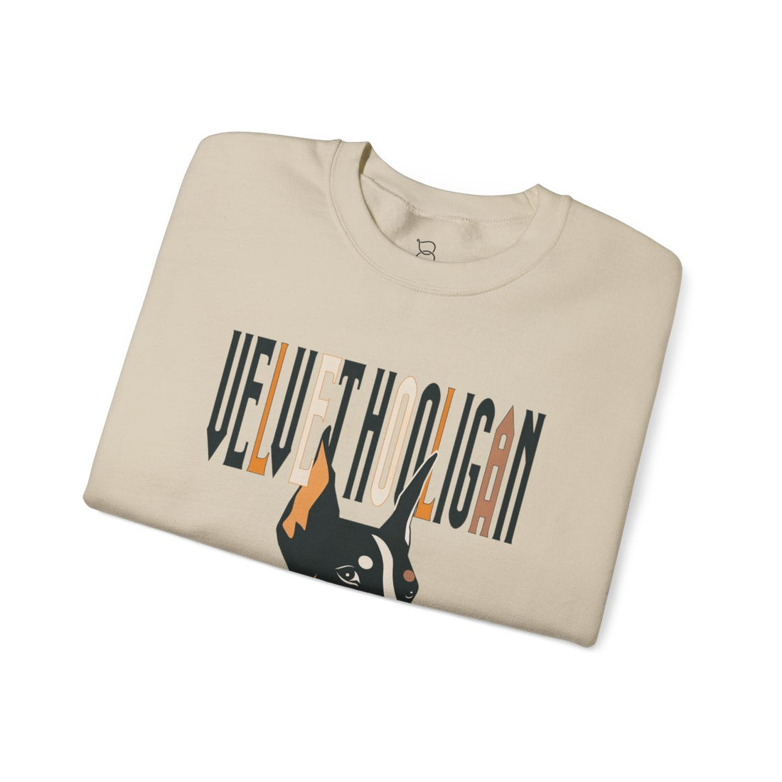 Sand — Folded | Doberman Velvet Hooligan Crewneck