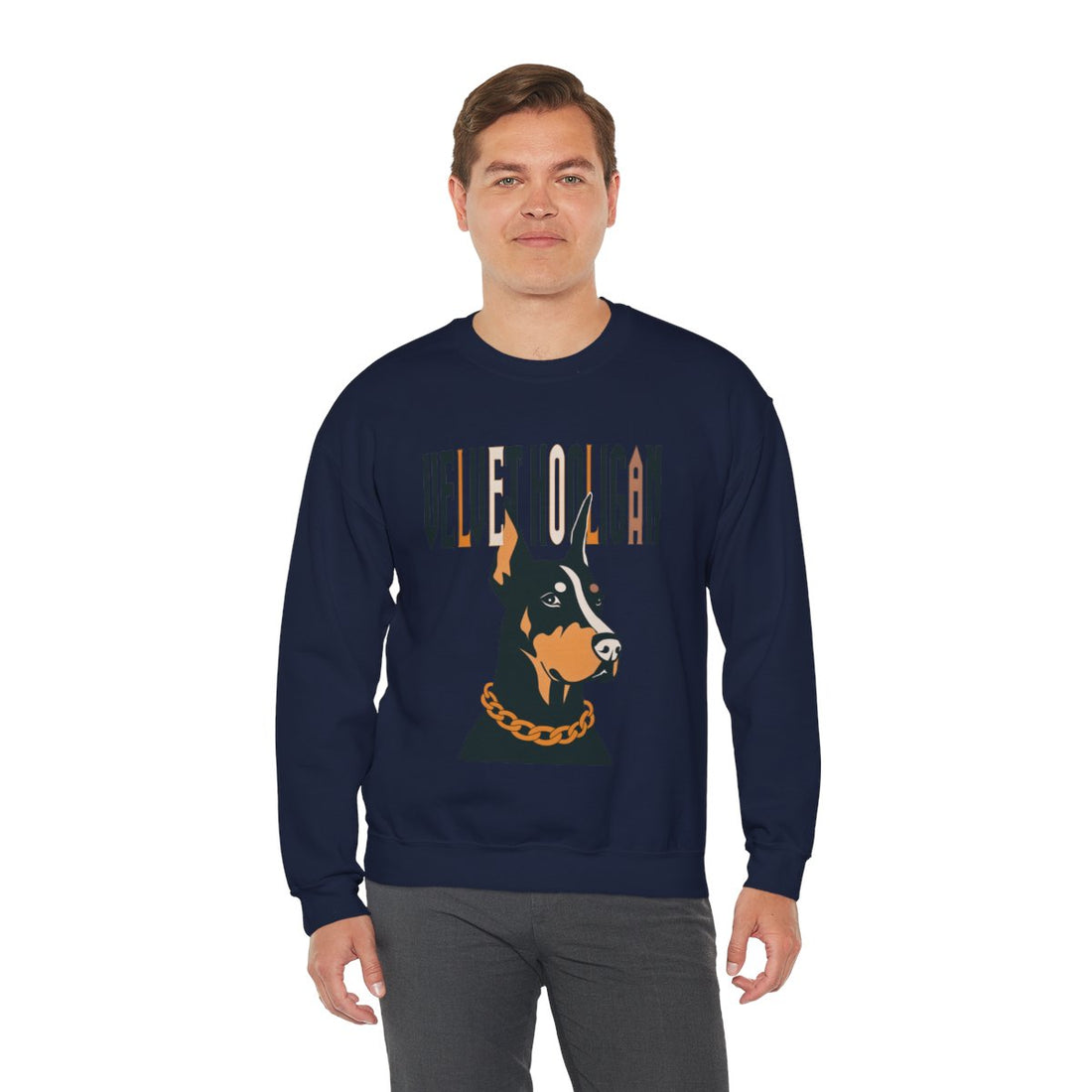 Navy — Lifestyle | Doberman Velvet Hooligan Crewneck