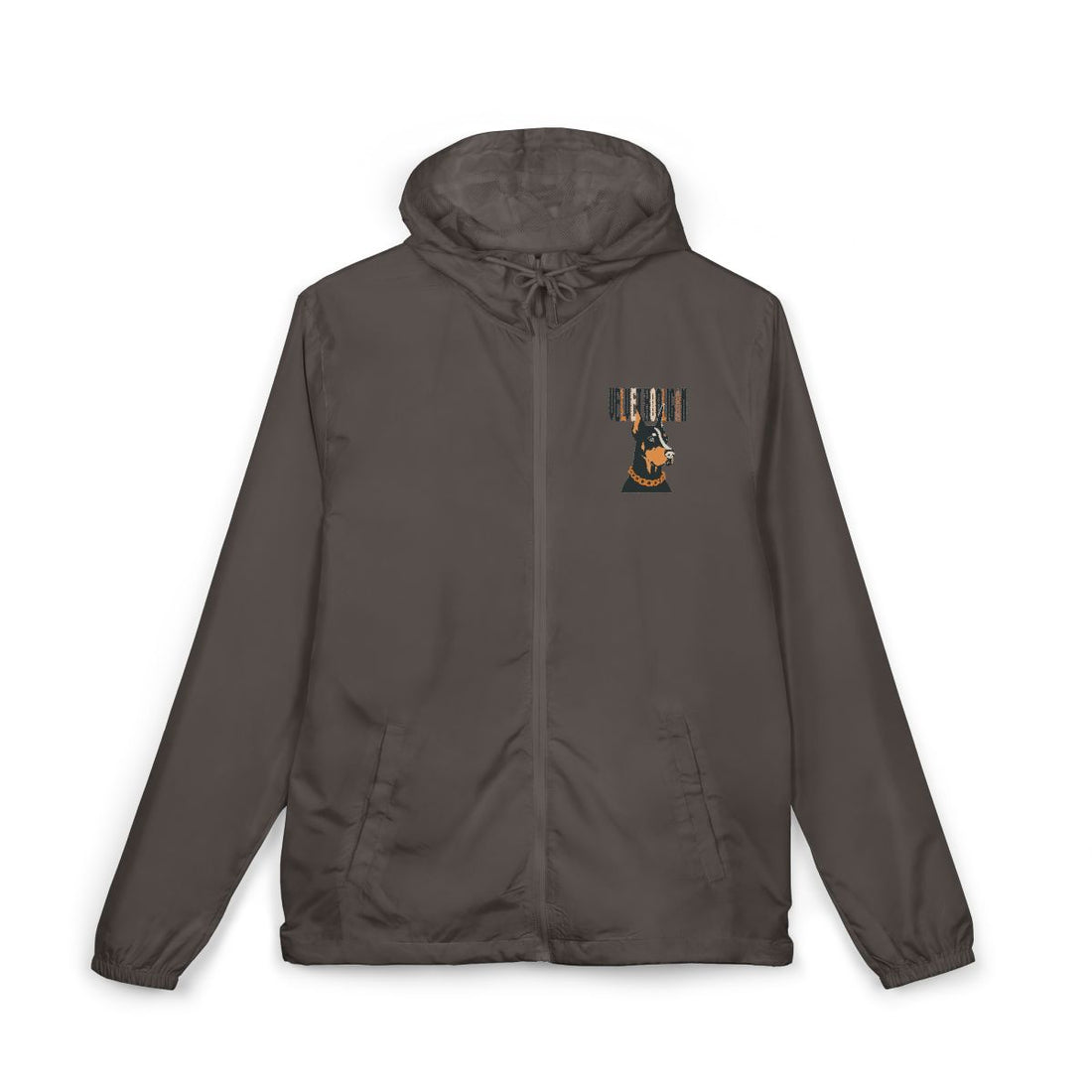 Graphite — Front | Doberman Velvet Hooligan Full-Zip Windbreaker