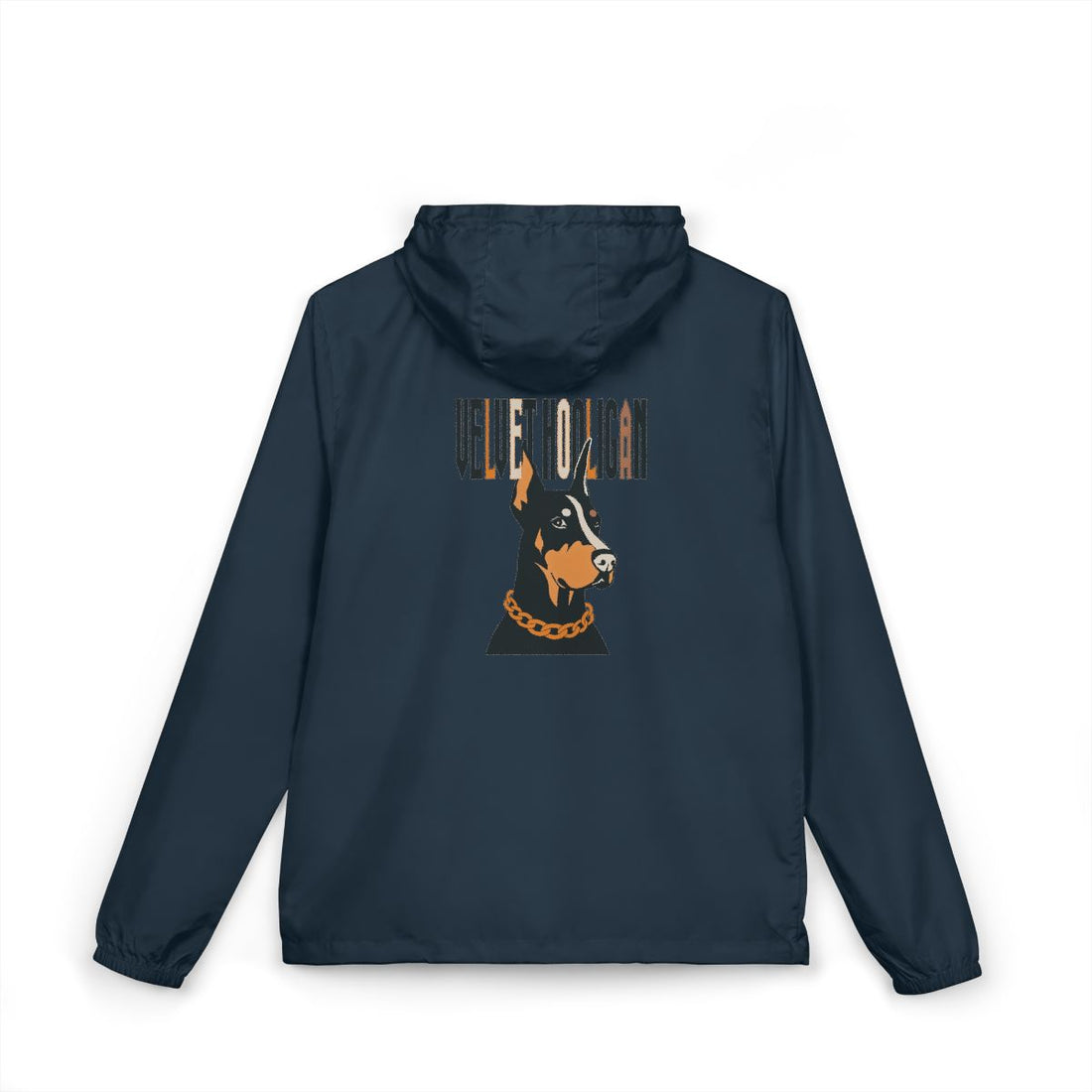 Classic Navy — Back | Doberman Velvet Hooligan Full-Zip Windbreaker