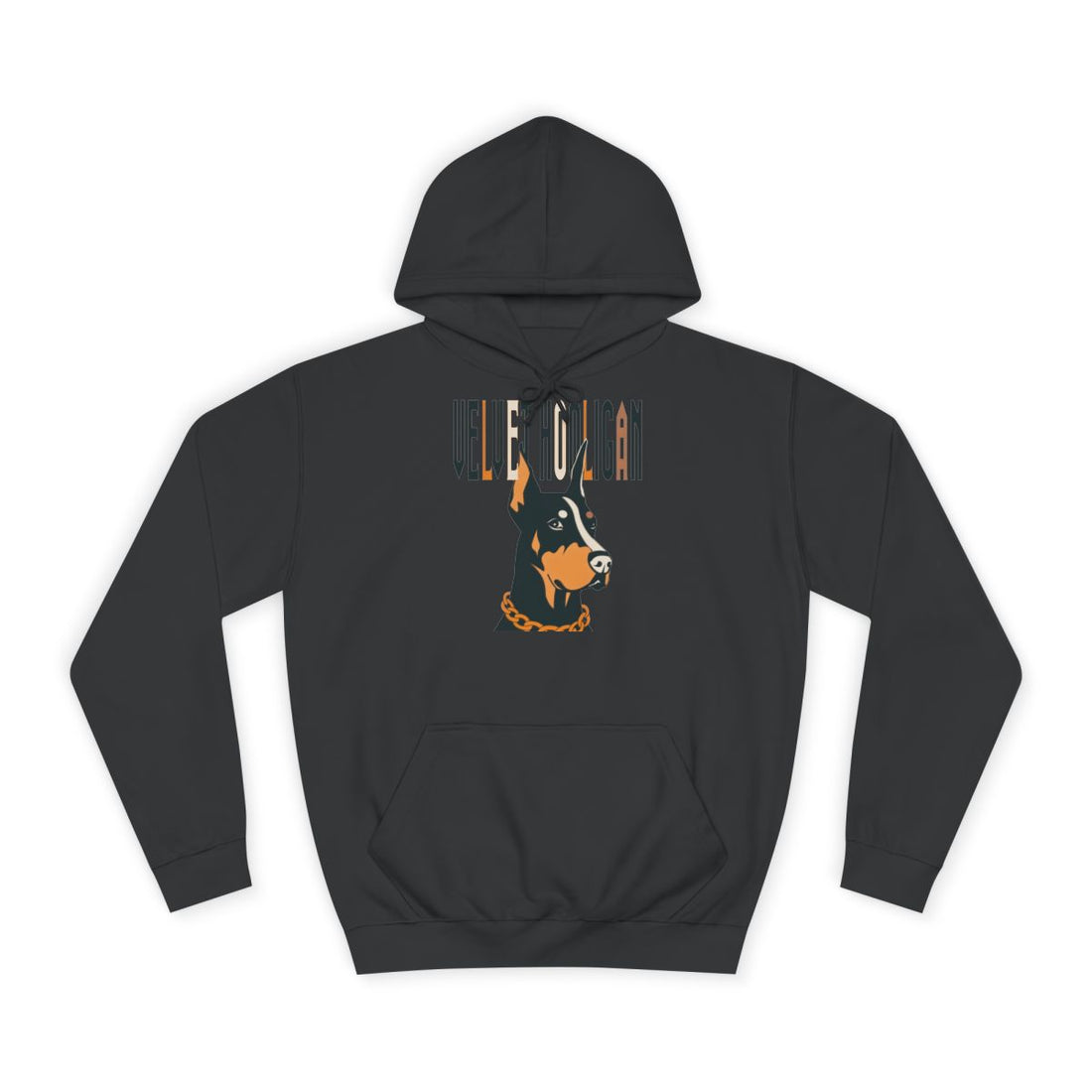 Jet Black — Front | Doberman "Velvet Hooligan" Heavyweight Hoodie