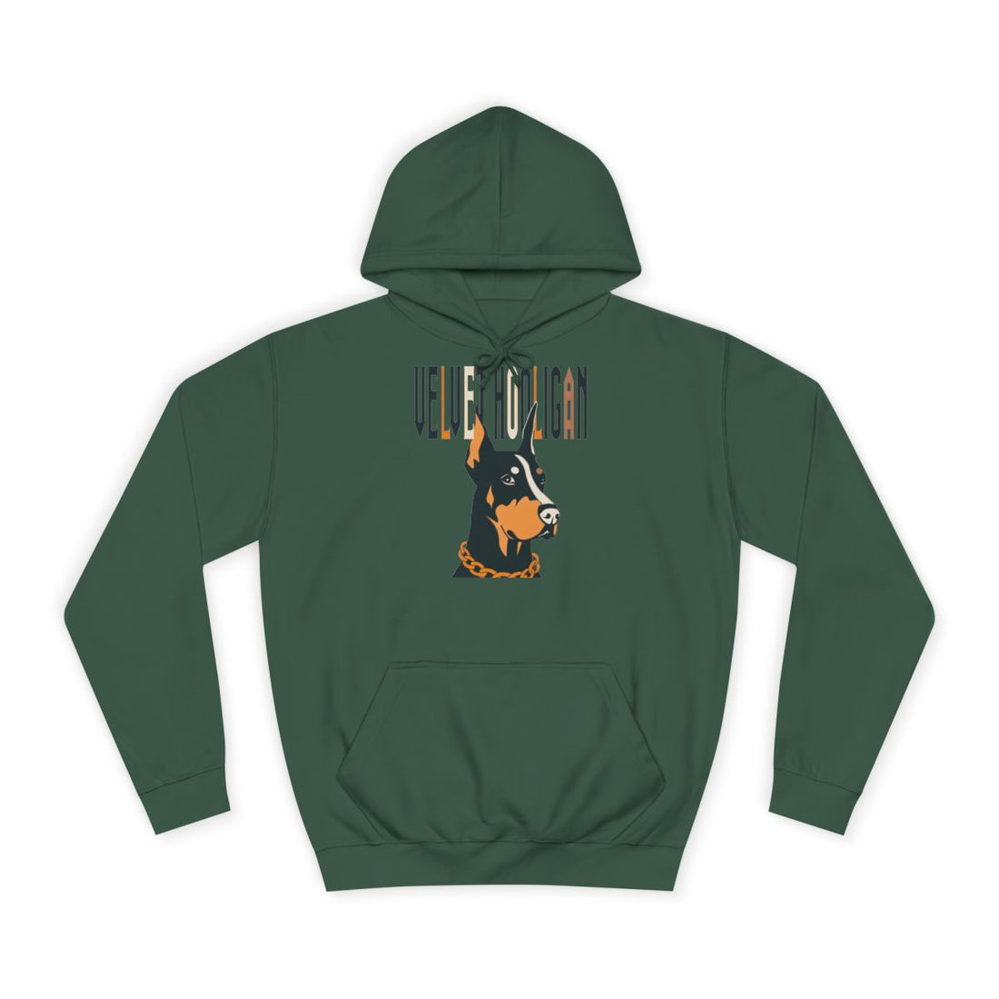 Bottle Green — Front | Doberman "Velvet Hooligan" Heavyweight Hoodie