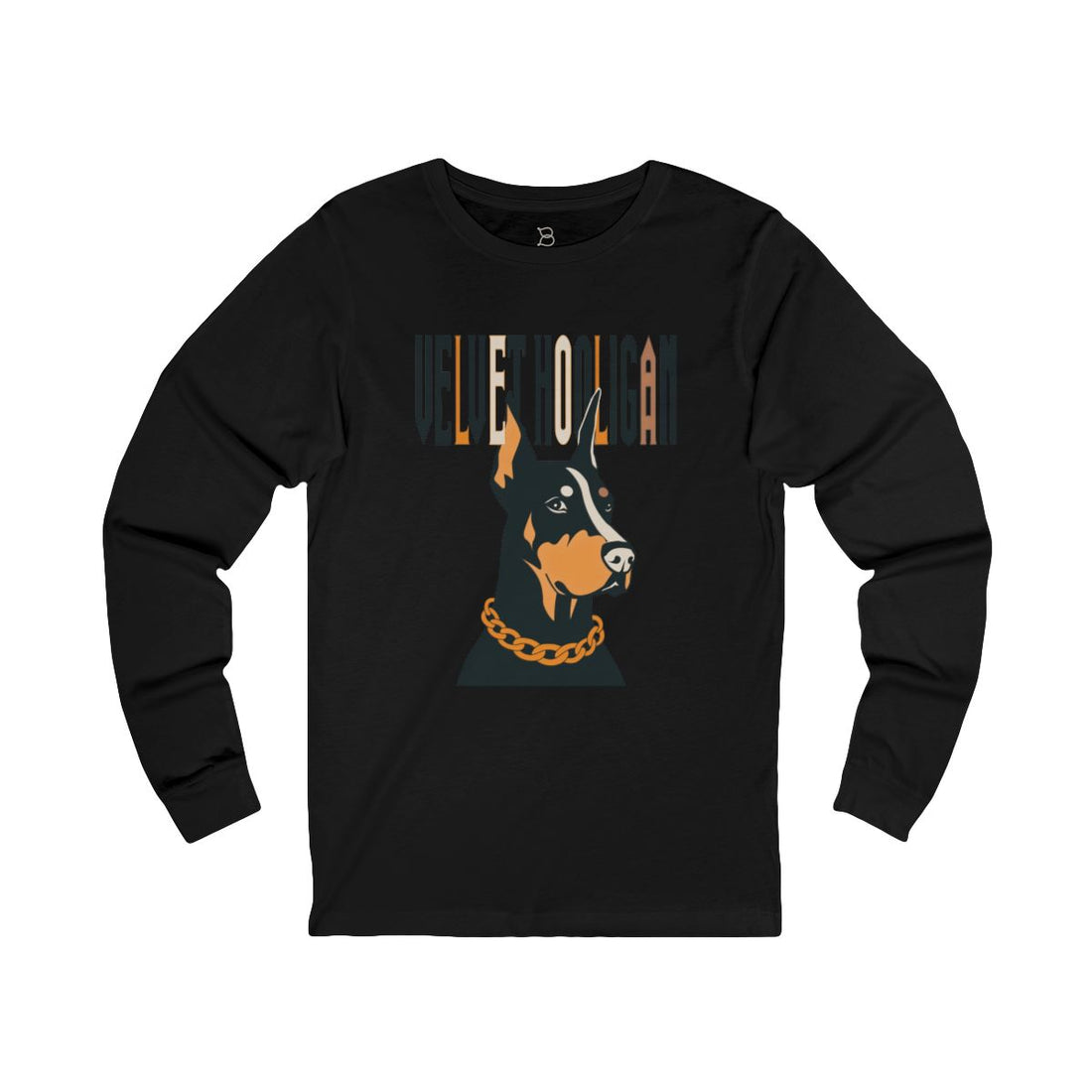 Black — Front | Doberman "Velvet Hooligan" Long Sleeve Tee