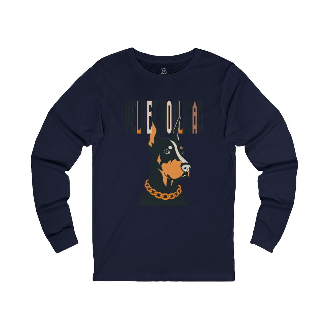 Navy — Front | Doberman "Velvet Hooligan" Long Sleeve Tee