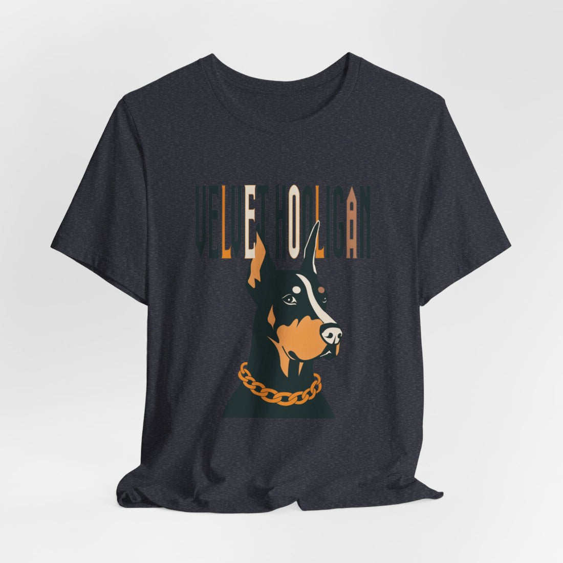 Heather Navy — Hanging | Doberman "Velvet Hooligan" Men's Tee