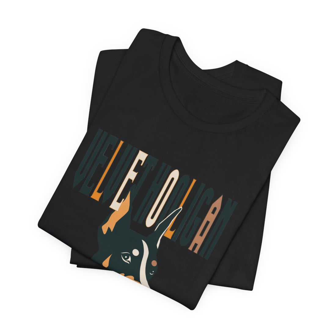 Black — Folded | Doberman "Velvet Hooligan" Men's Tee