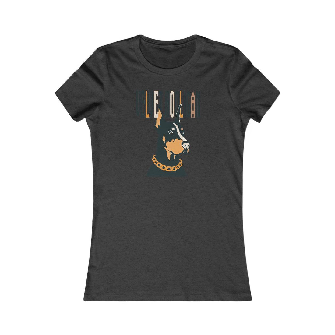 Dark Grey Heather — Front | Doberman Velvet Hooligan Women's Tee