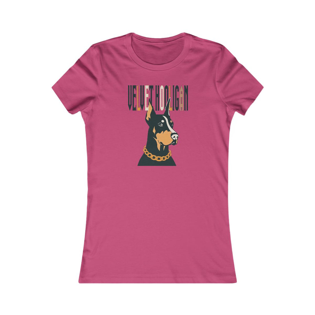 Berry — Front | Doberman Velvet Hooligan Women's Tee