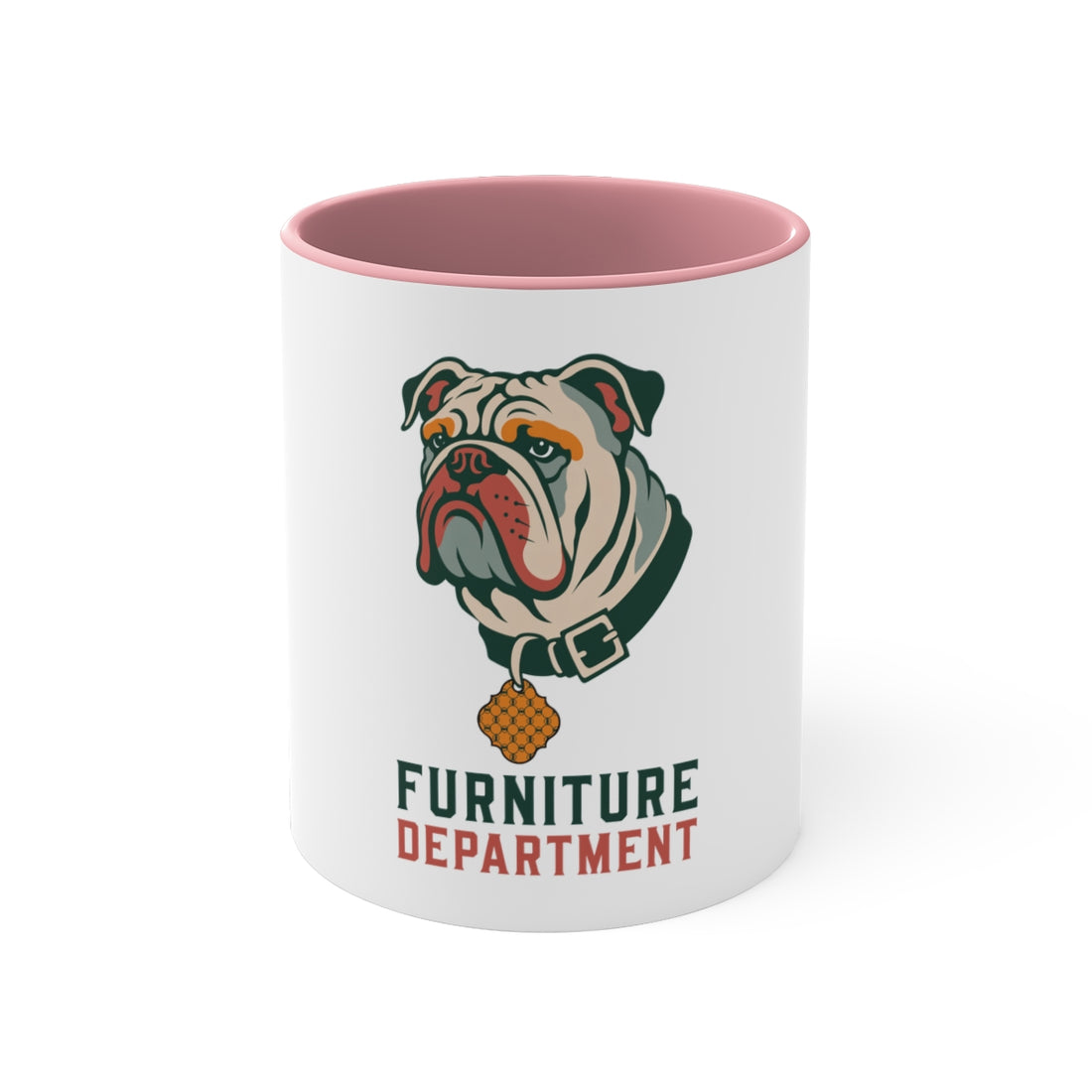 Pink — Front | English Bulldog Accent Mug — Furniture Department