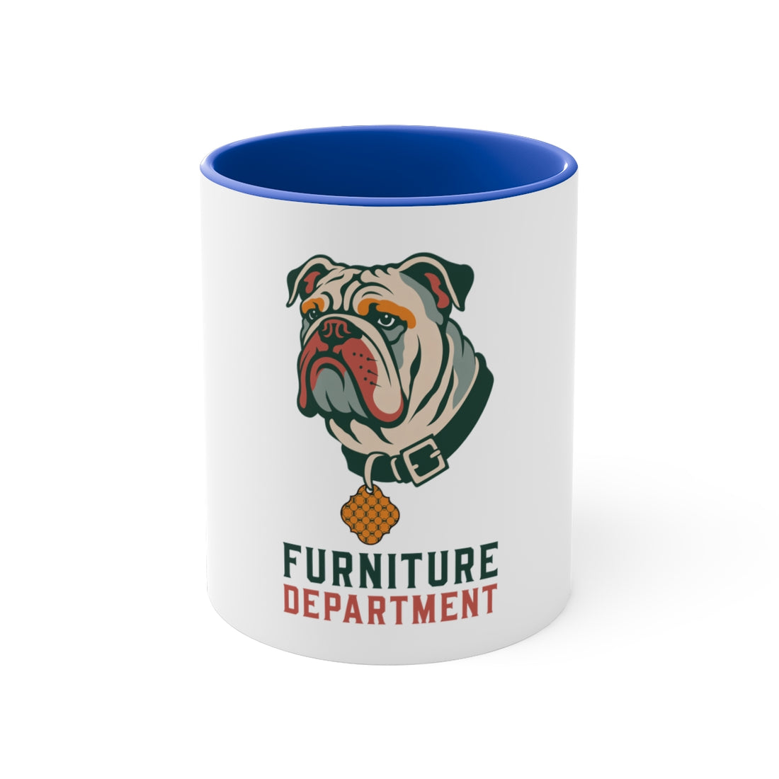 Blue — Front | English Bulldog Accent Mug — Furniture Department