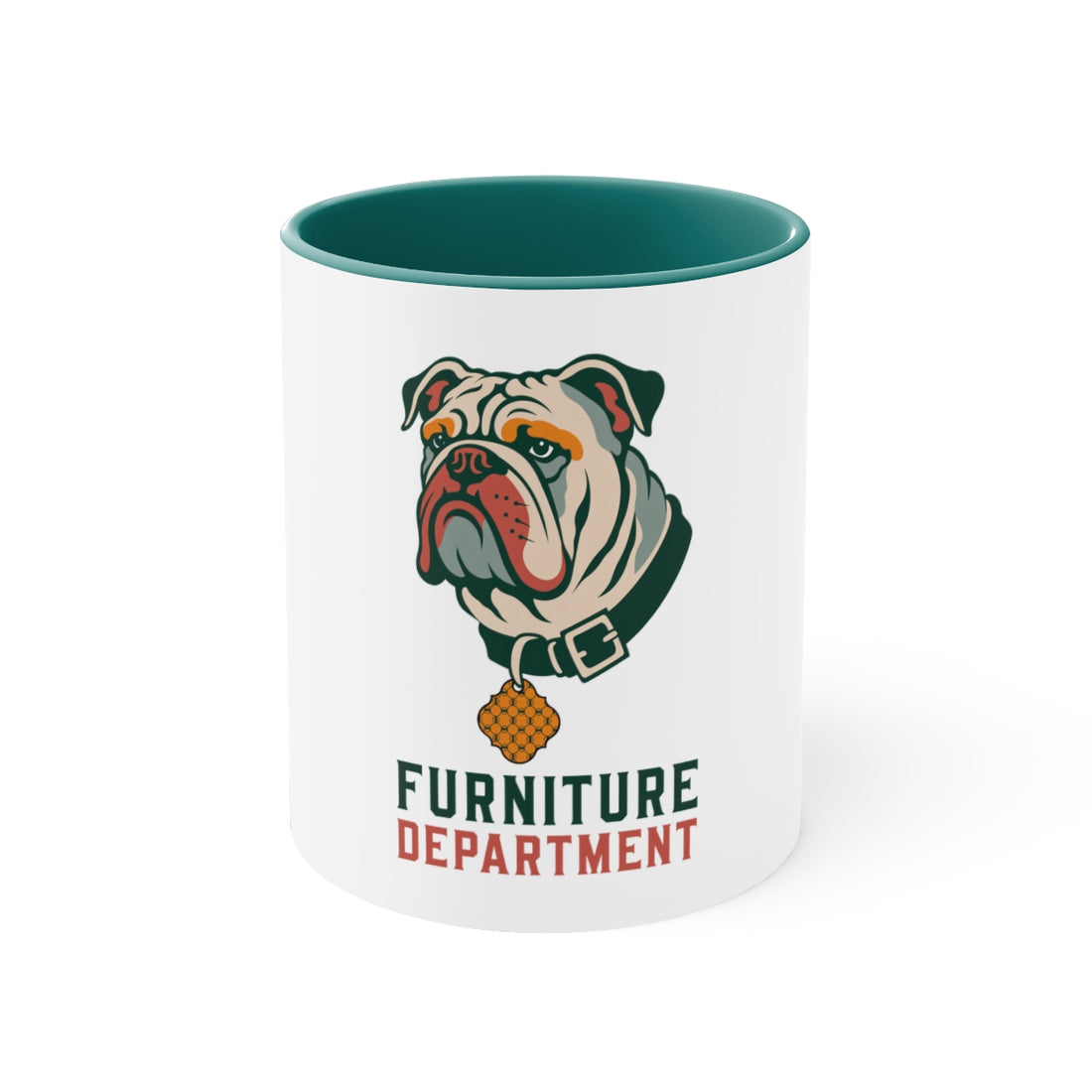 Green — Front | English Bulldog Accent Mug — Furniture Department