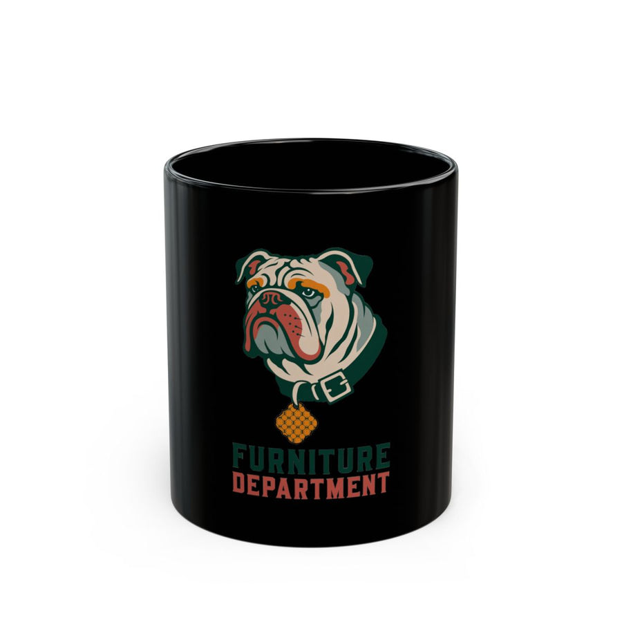 English Bulldog Furniture Department Black Mug