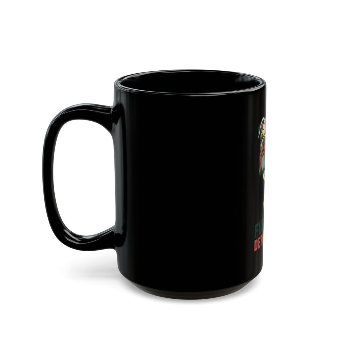 15oz — Left side | English Bulldog Furniture Department Black Mug