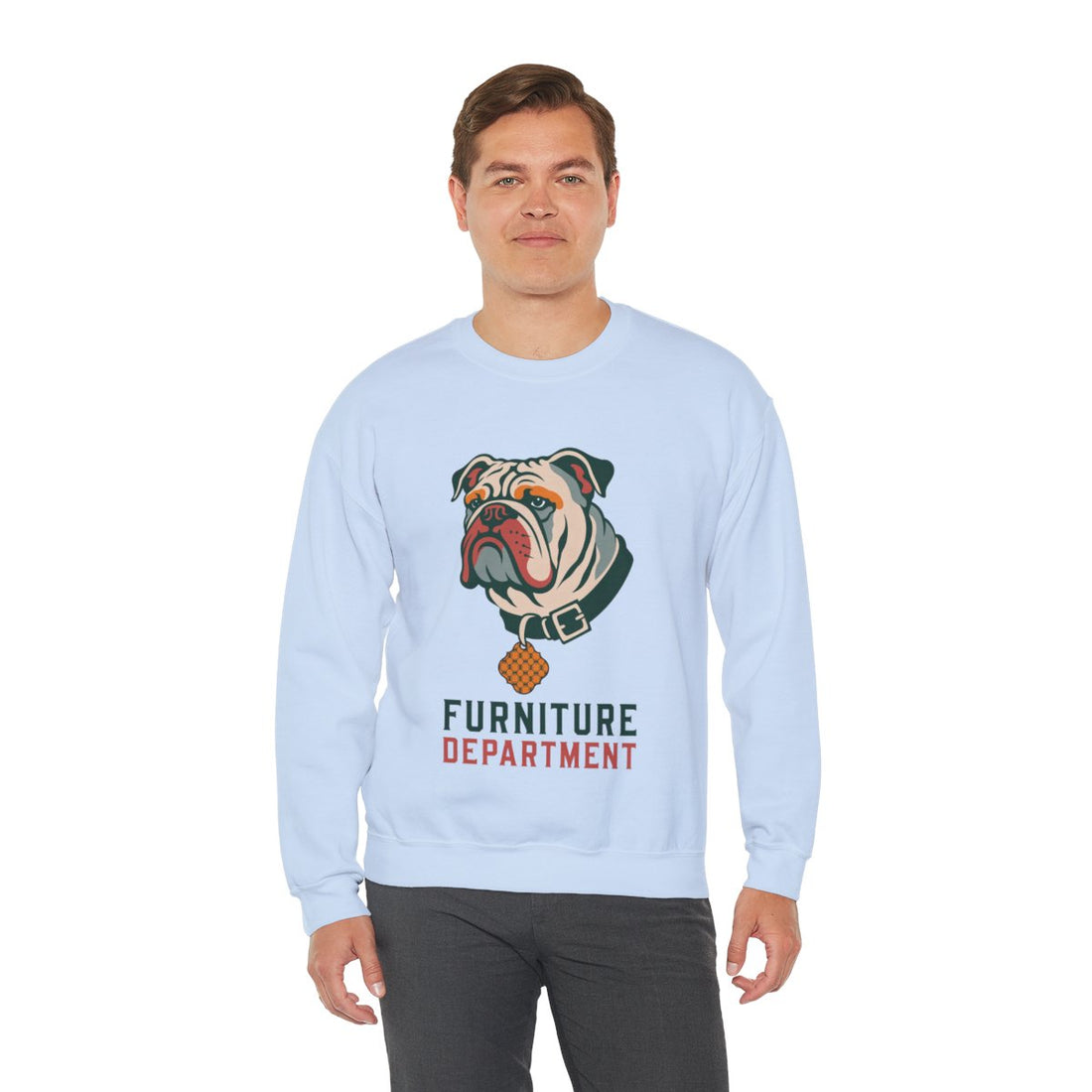 Light Blue — Lifestyle | English Bulldog "Furniture Department" Crewneck